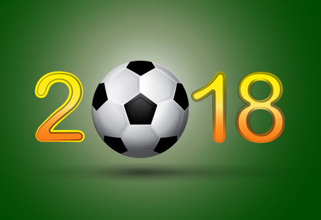 Soccer ball in 2018 Vector illustrationのイラスト素材