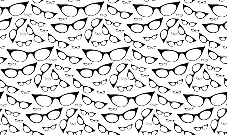 Seamless eyeglasses pattern, glasses. Vector illustrationのイラスト素材
