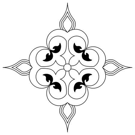 Traditional Armenian Apostolic Church cross clip art. Vector illustrationのイラスト素材