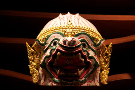 the monkey mask for Thai performance called  Khon の写真素材