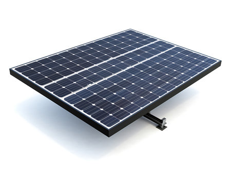 solar panel isolated on a white background ai generatedの素材