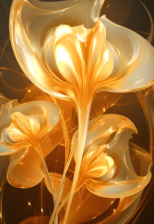 Abstract fractal background a computer-generatedの素材