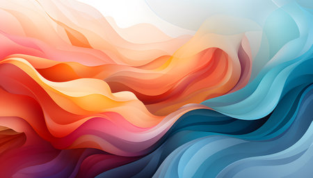 Abstract background, Colorful waves, Vector illustrationの素材