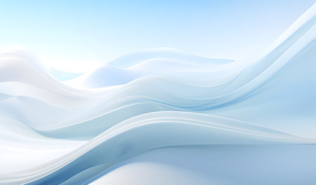 Abstract blue wavy background, 3d illustrationの素材