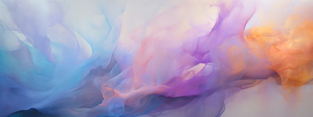 Abstract blue and purple watercolor background. Ink in water. Vector illustration.の素材