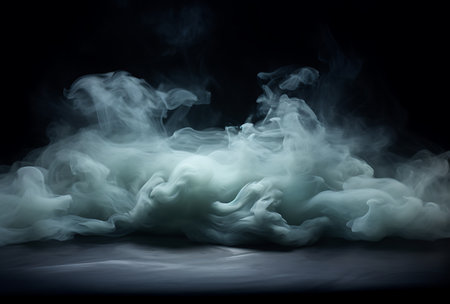 Smoke on a black background. Studio shot. Abstract background.の素材