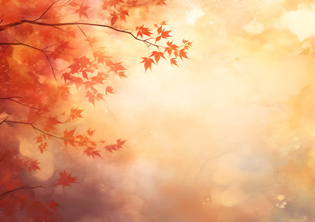Autumn leaves background with copy space for your text or image.の素材