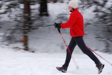 Nordic walkingの写真素材
