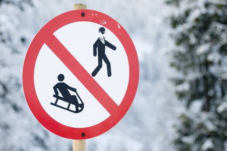 Only for ski ridersの写真素材