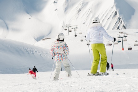 Ski lessonの写真素材