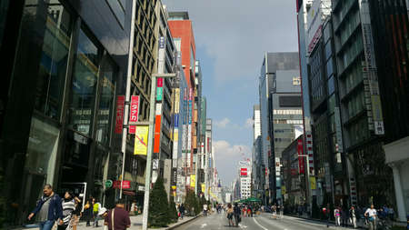 Ginza road in tokyoの素材