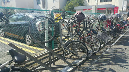 Bicycle parking. keeping more spaceの素材