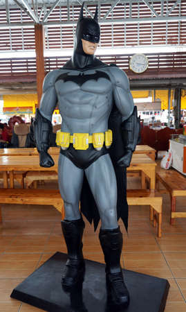Chachoengsao,THAILAND - FEB 09, 2016 : Batman model at Wat samarn templeのeditorial素材