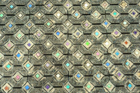Colorful glass mosaic art and abstract floor backgroundの写真素材