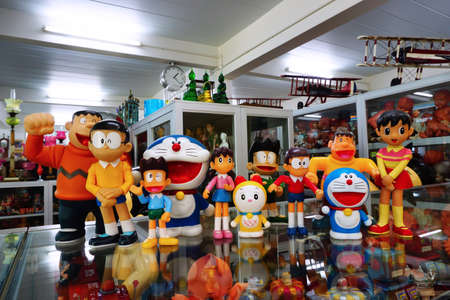 AYUTTAYA, THAILAND - JANUARY 21: Collection of Doraemon , Nobita and the gangs at Million Toy Museum on JANUARY 21, 2016のeditorial素材