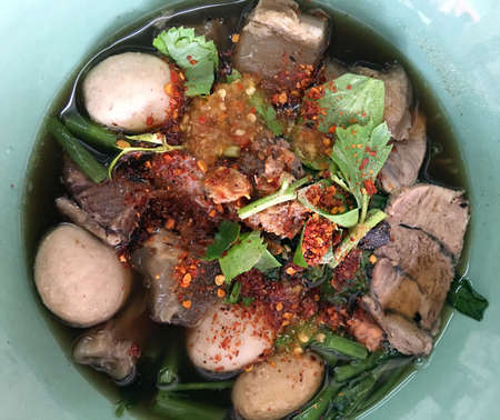 Beef noodles braised taste delicious at thailand