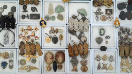 small Buddha image or amulet at public Thailand musiumの写真素材