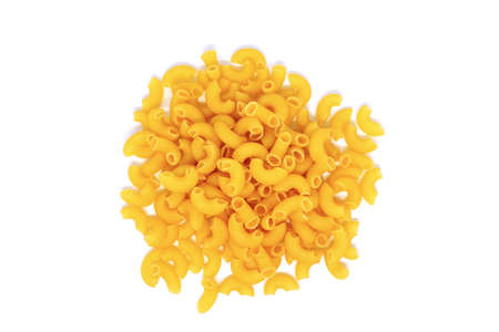 italian pasta isolated on white backgroundの写真素材