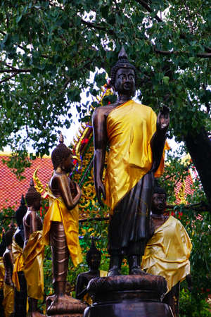 Black buddha statuesの写真素材