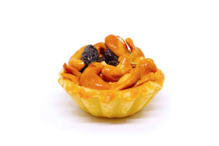 Cashews pie with berriesの写真素材