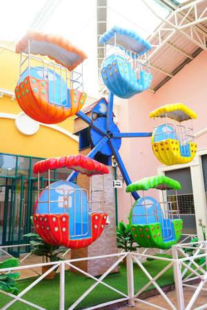 Colorful ferris wheel for kidの写真素材