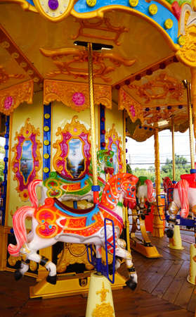 Colorful carousel for kidの写真素材