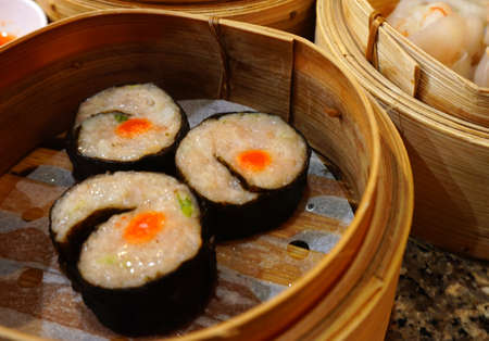 Dimsum in morning time in chinese restaurantの写真素材