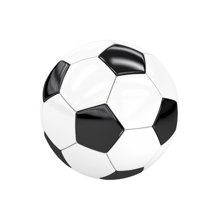 football (soccer ball) isolated on white. 3d illustrationの写真素材