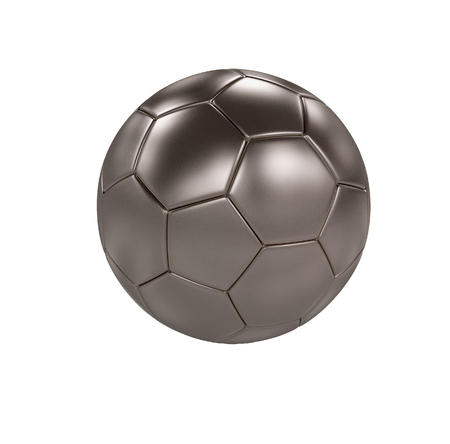 leather ball (football, handball) isolated on whiteの写真素材