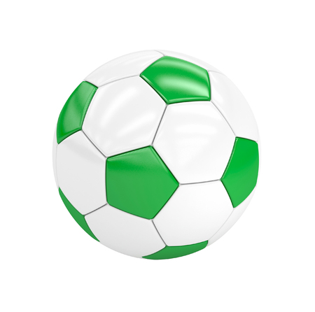 football (soccer ball) with italian colors isolated on white. 3d render. illustrationの写真素材