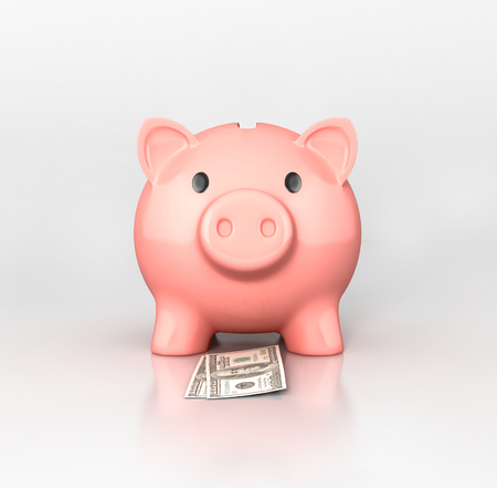 piggy bank. 3d illustration isolatedの写真素材