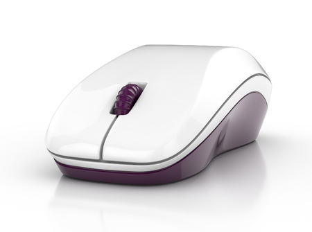 Computer mouse. 3d illustration. Isolated on whiteの写真素材
