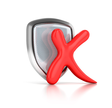 Shield Icon with Check Mark. protect 3d conceptの写真素材