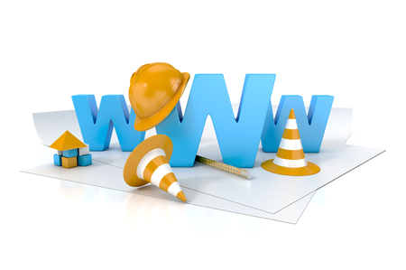 under construction 3d conceptの写真素材