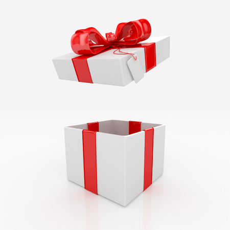open gift box. 3d illustrationの写真素材