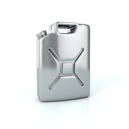 Fuel container canister. 3d illustration isolated on whiteの写真素材
