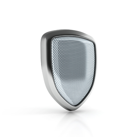 shield 3d illustration isolated.の写真素材