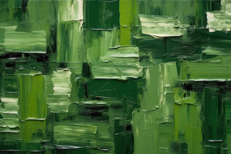 abstract background painting by watercolor paints, green and black colorsの素材