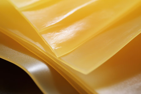 Close up of uncooked lasagna pasta sheets. Food background.の素材