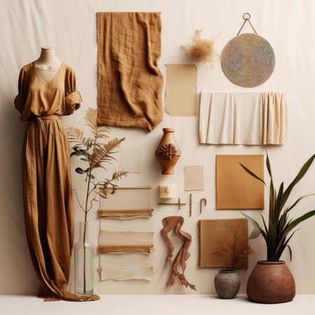 Stylish interior design mockup. Minimalistic still life.の素材