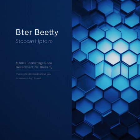 Abstract blue background with hexagons. Vector illustration. eps 10.の素材