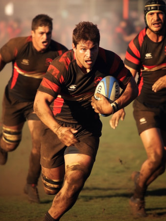 Polish rugby match Poland - Czech Republicの素材