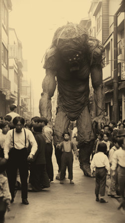 View of unknown Nepali people walking in Thamel street in Kathmandu in the afternoonの素材