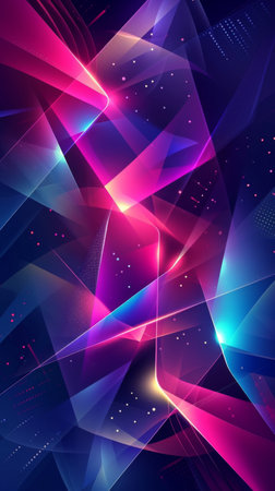 Vibrant Abstract Background With Colorful Lines and Dotsの素材