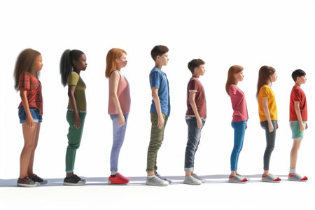 Group of People Standing Togetherの素材