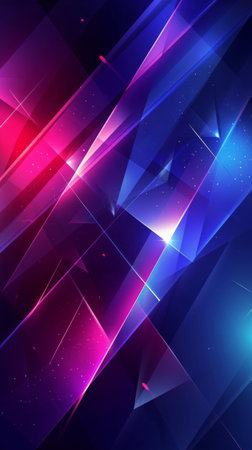 Vibrant Blue and Pink Abstract Background With Linesの素材