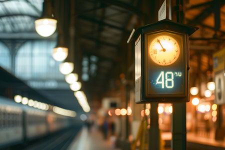 Clock on Side of Poleの素材