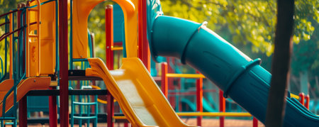 Childs Play Area With Blue Slideの素材