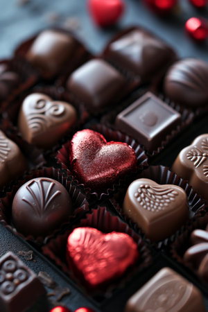 Close Up of a Box of Chocolatesの素材