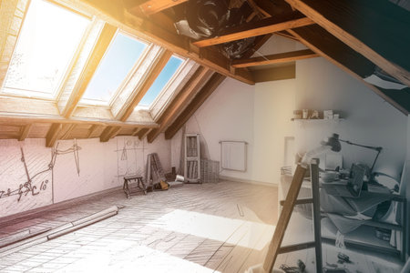 Room With Skylight and Ladderの素材